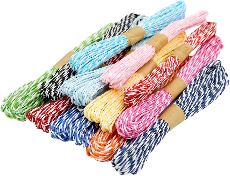 12 Colors Raffia Stripes Paper String for DIY Making