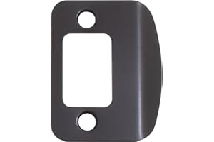 Stone Harbor Hardware Full Lip Round Corner Deadbolt Strike Plate, 2-1/4 Inches, 1-5/8" Center-to-Center, Vintage Bronze