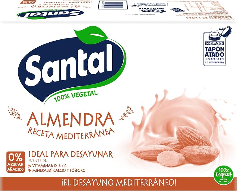Bebida Vegetal de Almendra Sin Azúcares Añadidos, Pack 6x1L
