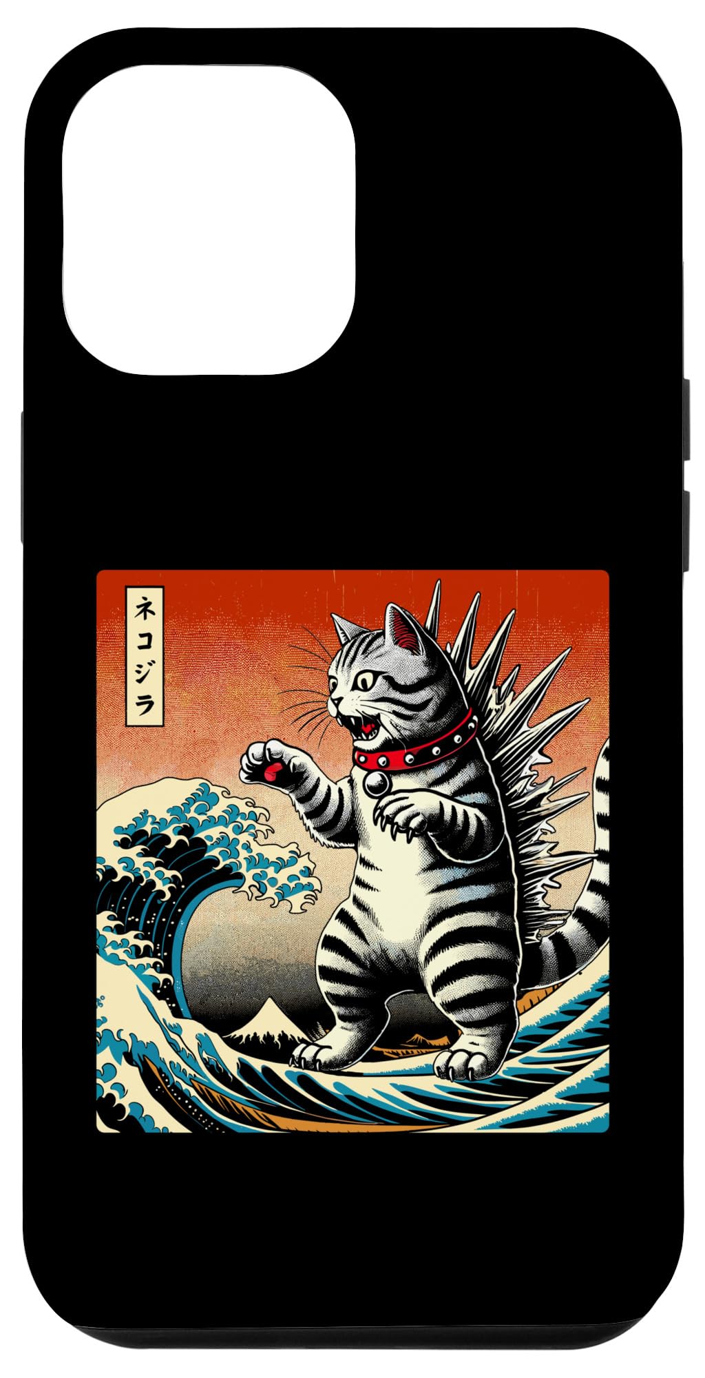 iPhone 14 Plus Cat Kaiju Catzilla Japanese Art Men Women Kids Funny Cat Case