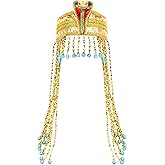 WILLBOND Women's Egyptian Snake Headpiece Crown Beaded Headband Costume Accessory Headdress