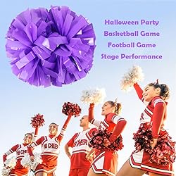 Hooshing 2PCS Purple Pom Poms Cheerleading with