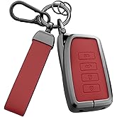 Qunzes Key Fob Cover with Heavy-duty Keychain for Lexus IS ES GS LS UX NX RX RC LC GX LX 2013-2021