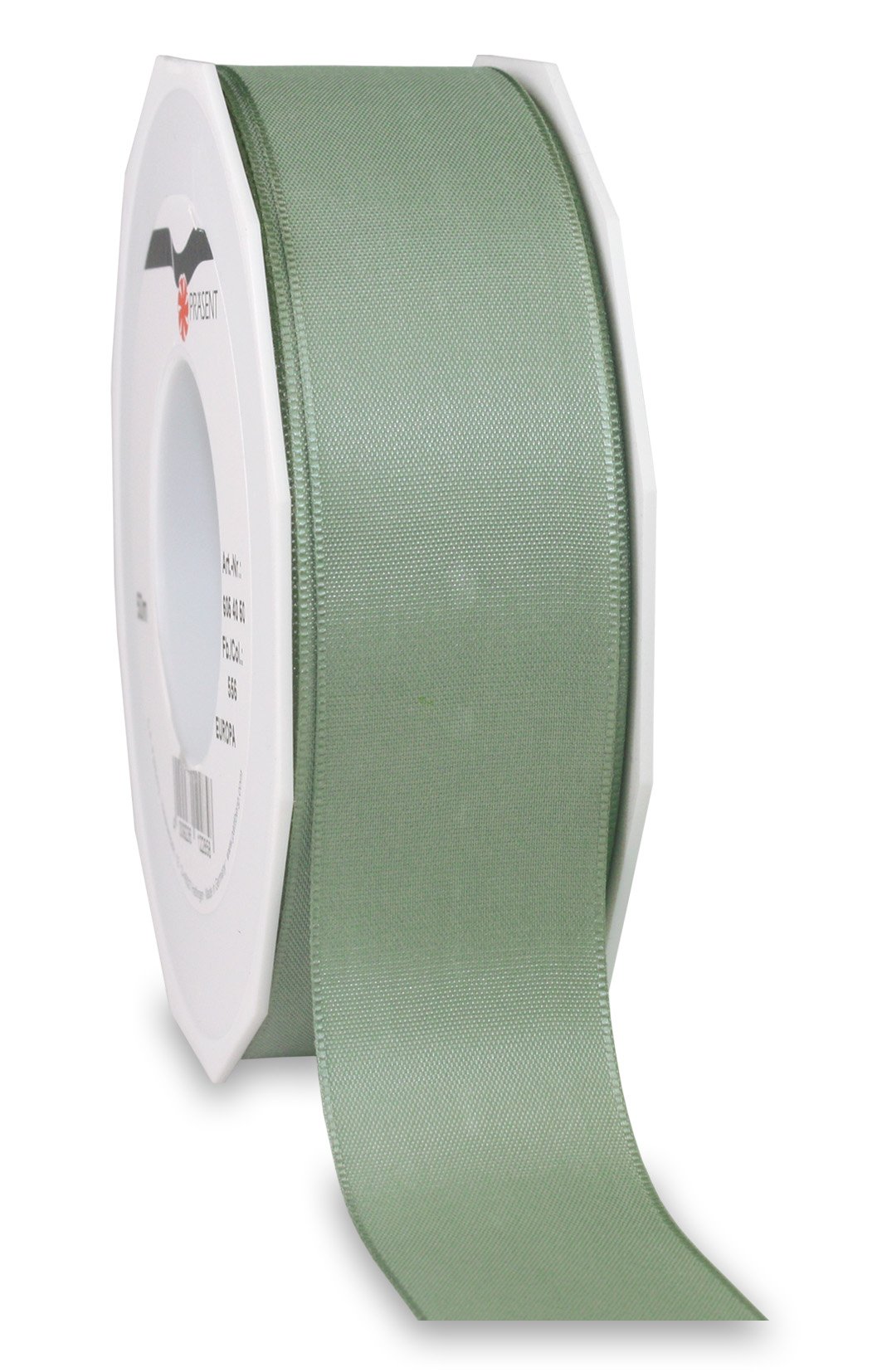 Präsent - Europa Taffeta Ribbon Old Green 40 mm width, 50 m length