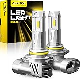 AUXITO 9005 HB3 Bulbs, 40000LM 1000% Brighter 6500K Cool White Light | with Fan 1:1 Mini Halogen Size Fog Light, 30 Years Lifespan, CANbus Ready No Flicker, Pack of 2