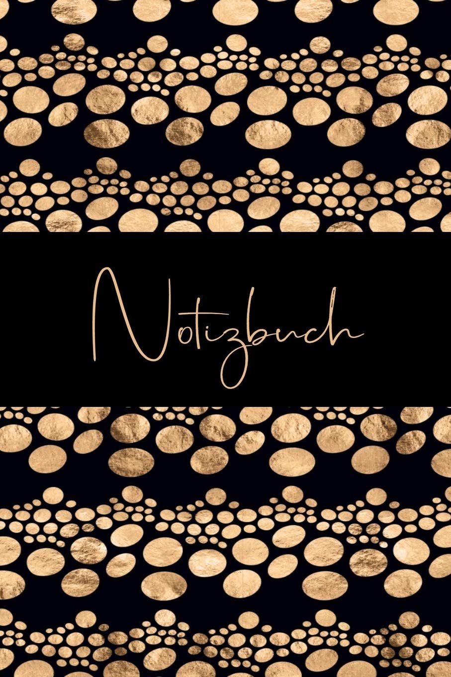 Notizbuch: Edel und Elegant in Schwarz und Gold, abstraktes Muster