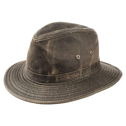 Stetson Vagabunden Traveller Hut Herren | Abenteuerhut aus Baumwolle mit UV-Schutz 40+ | Outdoorhut im Vintage-Stil | Baumwol