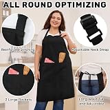 FunChaos 2XL Chef Apron Black Unisex 2 Pockets Cooking Grilling Waiter Artist view 5
