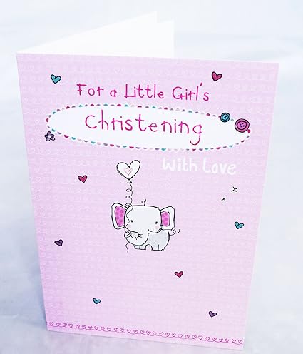 Biglietto Per Battesimo Bambina Figlia Nipote Biglietto Rosa Tenero Per Lei Amazon It Cancelleria E Prodotti Per Ufficio