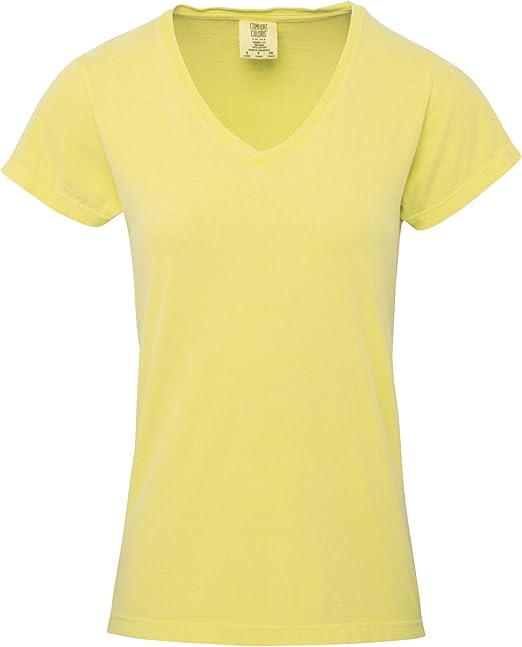Comfort Colors Womens Ladies V Neck T Shirt At Amazon Women S