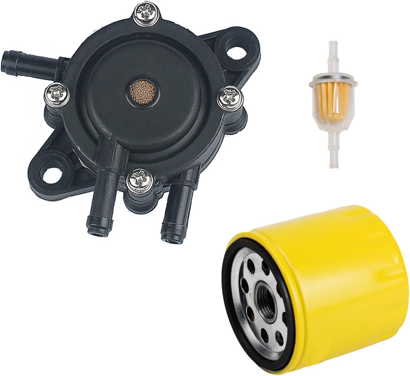 OxoxO 24 393 04-S Fuel Pump Oil Filter Fuel Filter Compatible with Kohler CH17-CH25 CV17-CV25 CH730-CH740 CV730-CV740 17HP-25HP engine Lawn Mower
