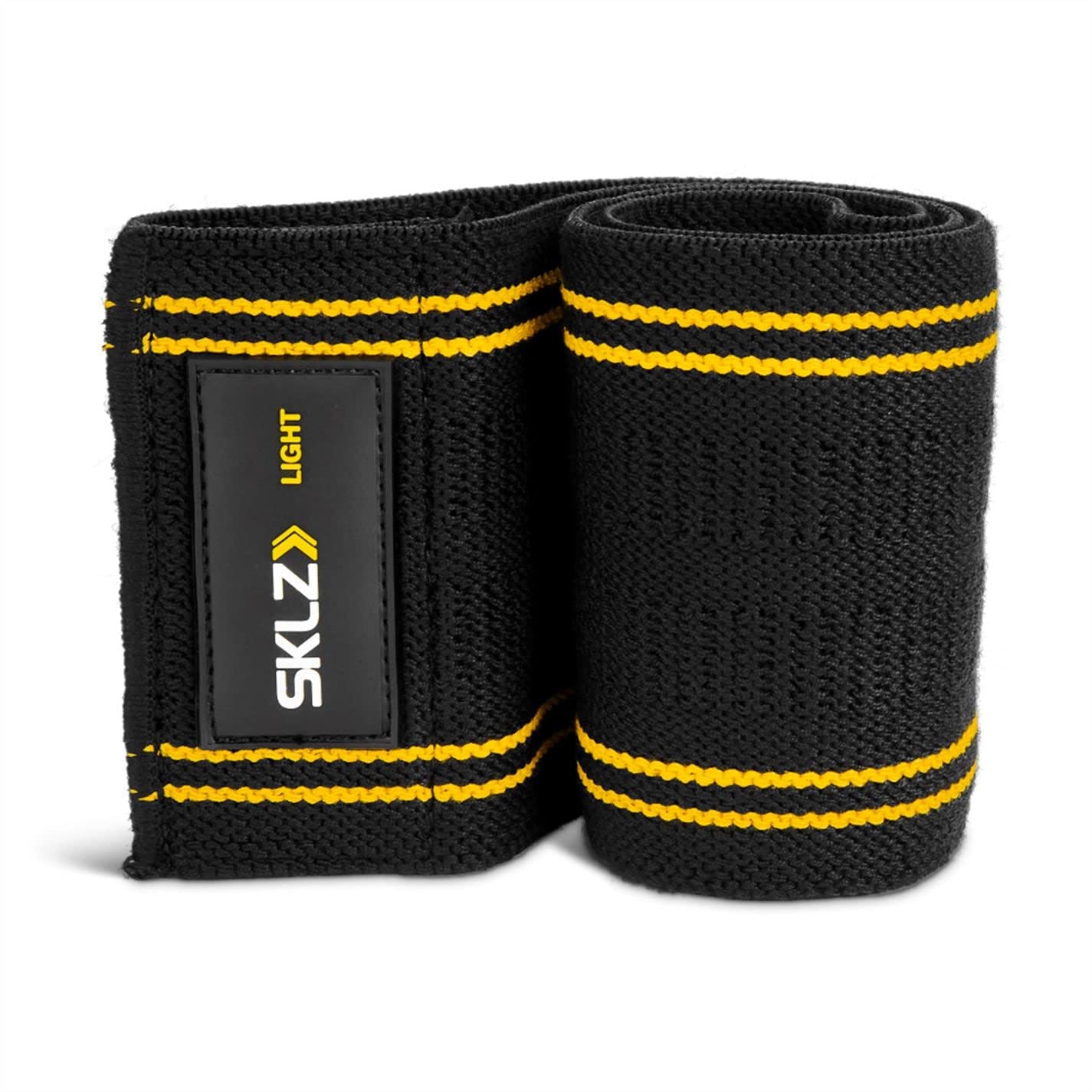 SKLZ Unisex's Pro Knit Hip Band Fitness, Black,Yellow, Medium Resistance