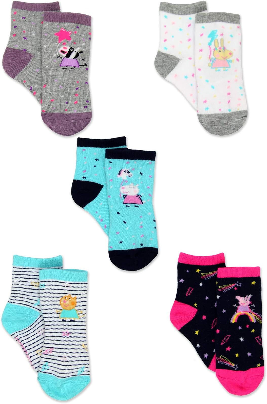 Peppa Pig Girls Toddler Multi Pack Socks Set