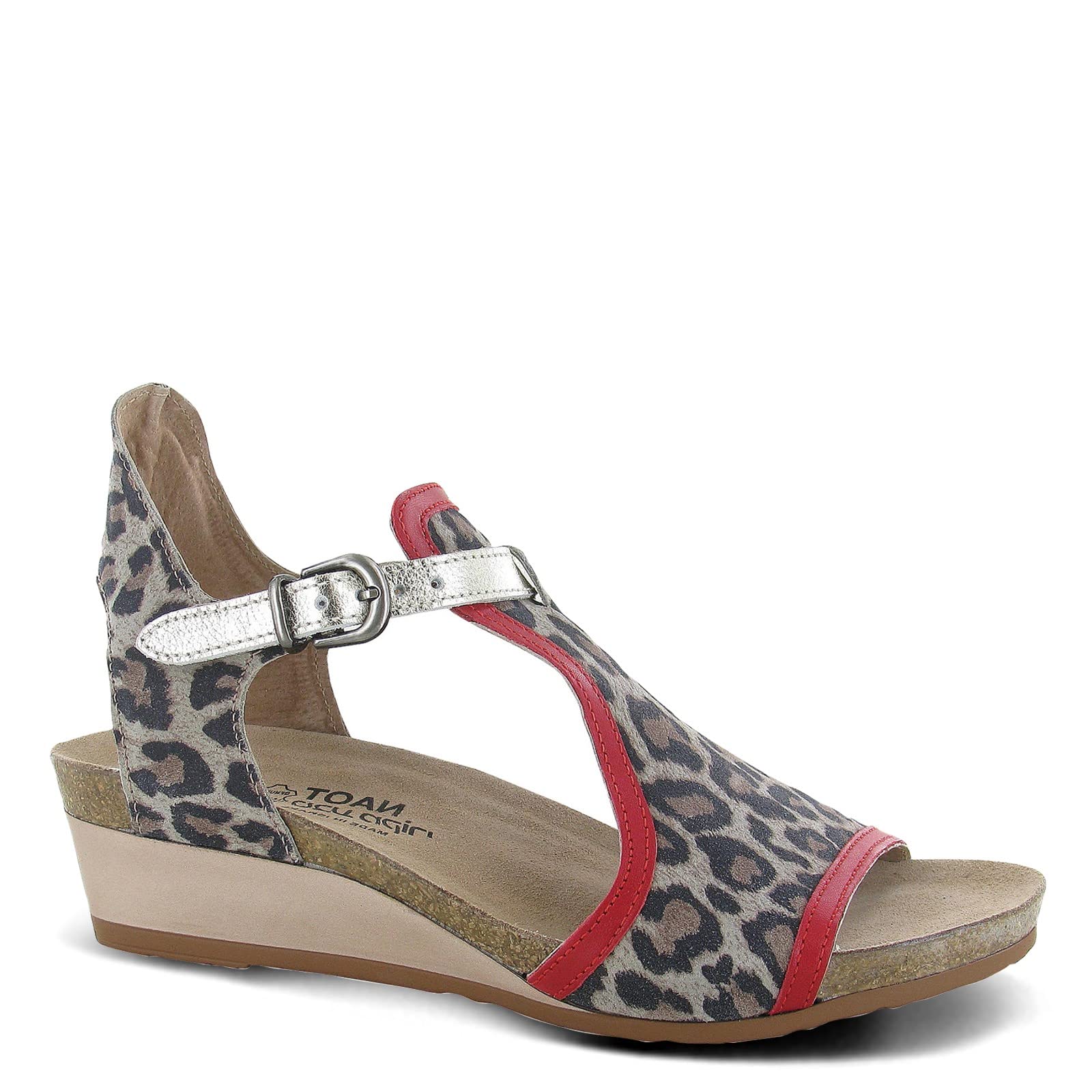 NAOT Women's Fiona Wedge Sandal Cheetah/Kiss