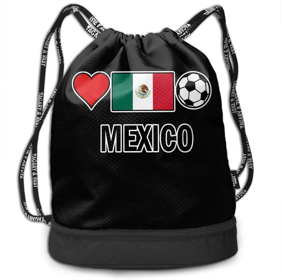 Mexico Football Soccer1 Drawstring Backpack For Mens And