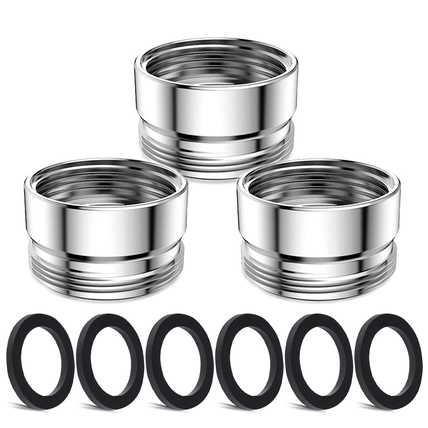 3 pcs Faucet Adapter Kit, CNYMANY Male M22mm to Female M22mm Kitchen Aerator Adapter Set Sink Faucet Adapter Connecting Garden Hose Water Filter Standard Hose via Diverter