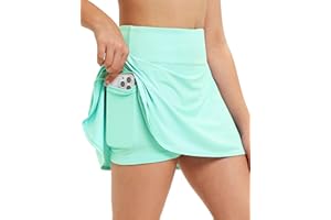 FitsT4 Sports Girls Skorts Tennis Skirts Cool Fabric Golf Skirts with Shorts,Pockets,UPF50+ & Adjustable Waist
