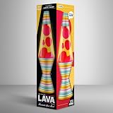 Lava Lamp 2493 Red Wax Yellow Liquid Decorative Base Cap 14.5 inch view 6