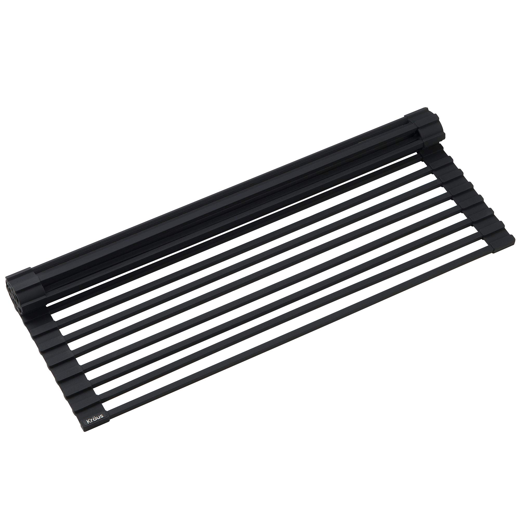 Kraus KRM-10BLACK Kore Over The Sink Multipurpose Roll-Up Dish Drying Rack, Black