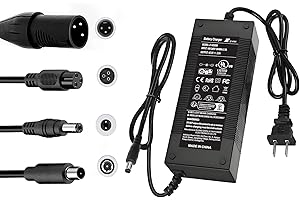 Brokeir UL Listed 42V 2A Replacement Electric Scooter Charger for 36V Hoverboard Charger with 5 Plugs, Compatible with GOTRAX/ninebot/Jetson/Voyage Scooter Power Adapter