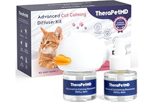 THERAPETMD Cat Calming Diffuser 60 Day Starter-Kit, Advanced Cat Pheromones Calming Diffuser, Anti-Anxiety and Cat Pheromone Diffuser for Kittens and Cats