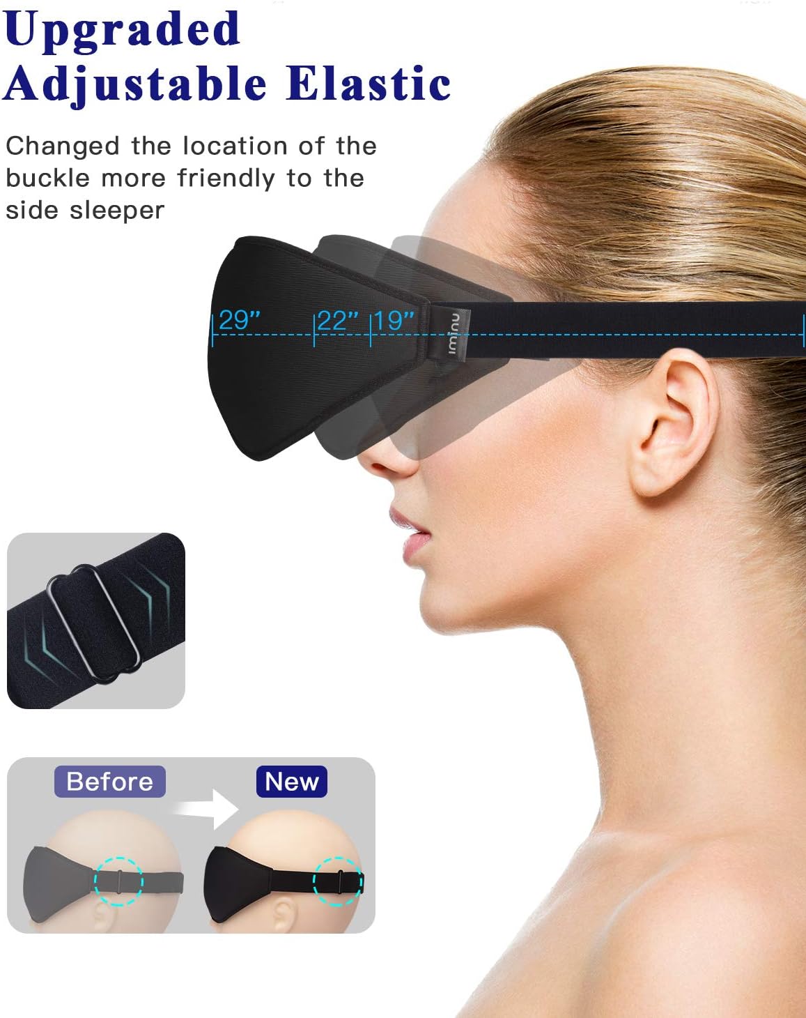 Unimi Newest Sleep Eye Mask for Men Women,Comfortable Silk Eye Sleeping Mask & Blindfold,The Real Deep Contoured Cup Sleep Mask Eye Mask for Sleeping,100% Shading Eye Shade Cover for Travel,Nap,Yoga: Health & Personal Care