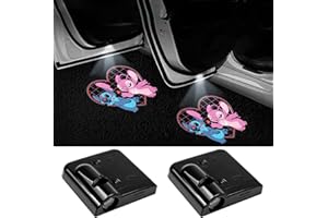 Akkya Car Door Lights Logo Projector Wireless LED HD Welcome Light, Heart Lovers Cartoon Cute Puddle Courtesy Automotive Lamp for Audi Toyota Chevy BMW Lexus Cadillac Jeep Ford Honda Hyundai