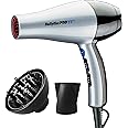 BaBylissPRO TT Tourmaline and Ceramic Hair Dryer with Concentrator Nozzle and Diffuser, 1875 watts Blow Dryer with 2 speeds a