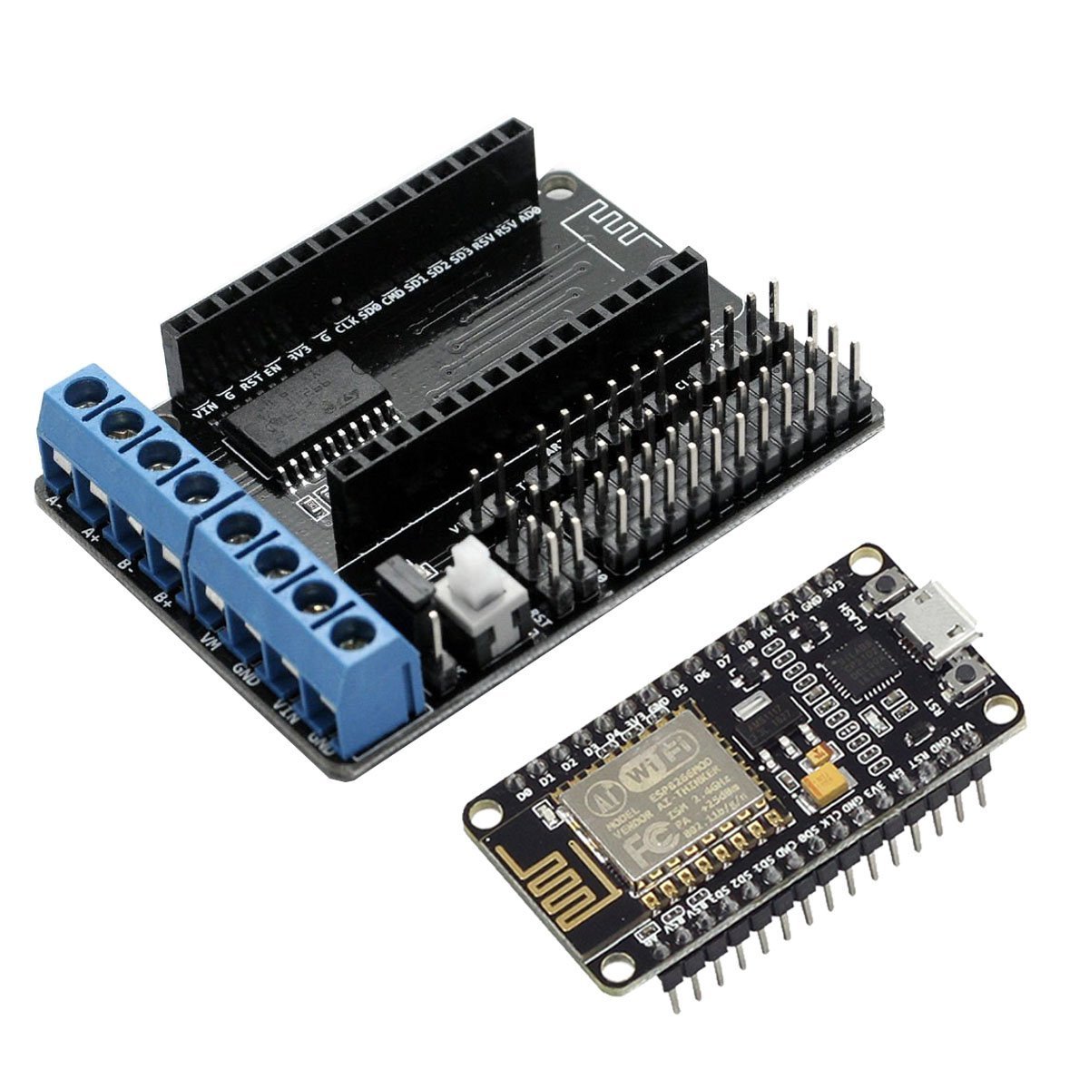 DollaTek ESP8266 ESP-12E CP2102 Development Board and L293D Wifi Motor Drive Expansion Board Shield Module for Arduino