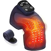 Miula Red Light Therapy & Vibration Massage Knee Brace: Wireless Rechargeable, with 660nm&850nm Light & Heating Function – Relief for Knee, Joint, Elbow & Shoulder Pain, Promotes Faster Recovery
