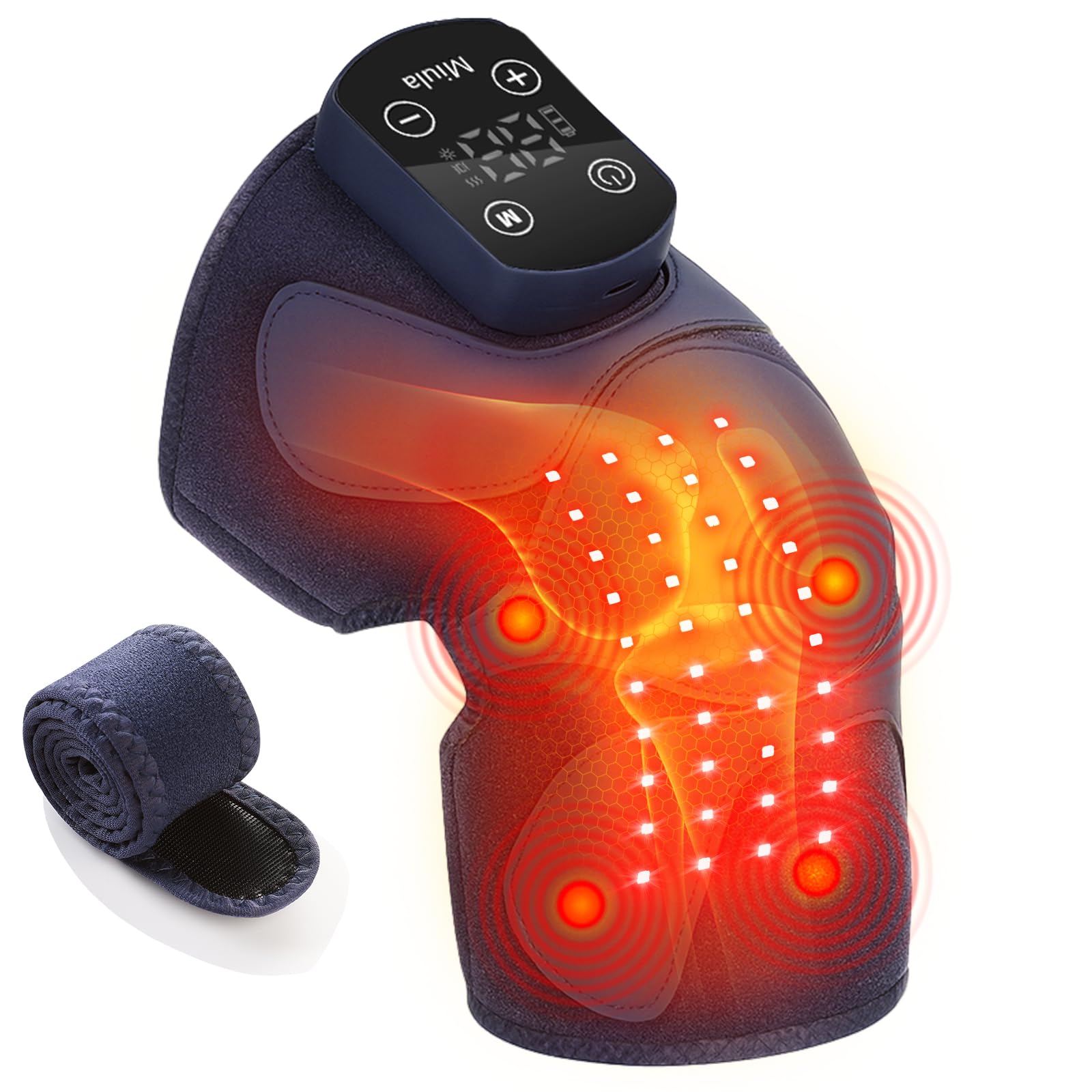 Photo 1 of Miula Red Light Therapy & Vibration Massage Knee Brace: Wireless Rechargeable, with 660nm&850nm Light & Heating Function – Relief for Knee, Joint, Elbow & Shoulder Pain, Promotes Faster Recovery