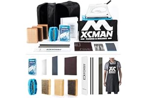 XCMAN Complete Ski Snowboard Tuning and Waxing Kit with Waxing Iron Training Wax Edge Tuner Brush Scraper Ptex