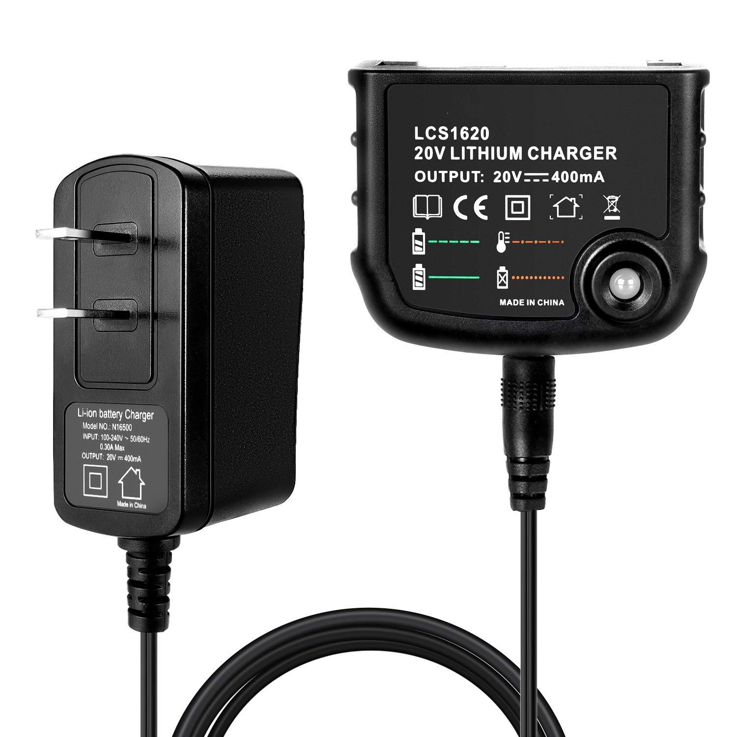 Epowon 20V Liion Battery Charger Adapter LCS1620 for Black & Decker
