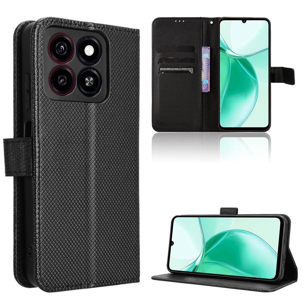 Elubugod Compatible with ZTE Blade A55 Leather Case
