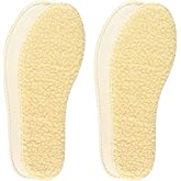 Knixmax 2 Pairs Synthetic Wool Insoles for Men, Women's Furry Fleece Insoles Cushioned Winter Shoe Pads, Comfort Warm Shoe Inserts for Boots Sneakers Slippers EU 42