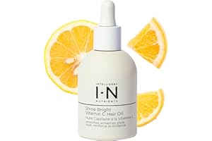 Intelligent Nutrients Shine Bright Vitamin C Hair Oil, Luxurious Radiance and Strengthening for All Hair Types, Vegan, 1.7 Oz