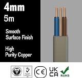 Primes DIY 4MM Twin and Earth Cable 6242Y BASEC Approved 5m Socket Ring view 2
