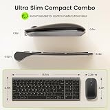 Seenda WGJP-031B Wireless Keyboard Mouse Set Ultra-Thin Aluminum Black Space view 6