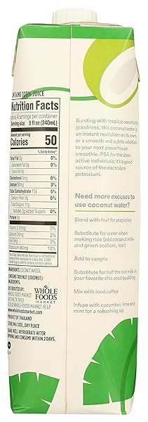 365 BY WHOLE FOODS MARKET, COCONUT WATER, 33.8 FL OZ