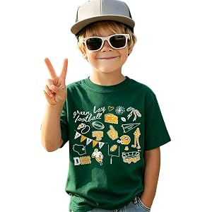 CM C&M WODRO Toddler Boy Girl Football Shirt Game Day T-Shirt Funny Sports Fans Graphics Tees Kids Short Sleeve Ballgame Tops