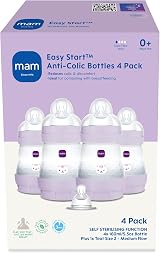 MAM Easy Start Anti-Colic Baby Bottles 4 Pack 160ml Teats Size 1 2 view 2