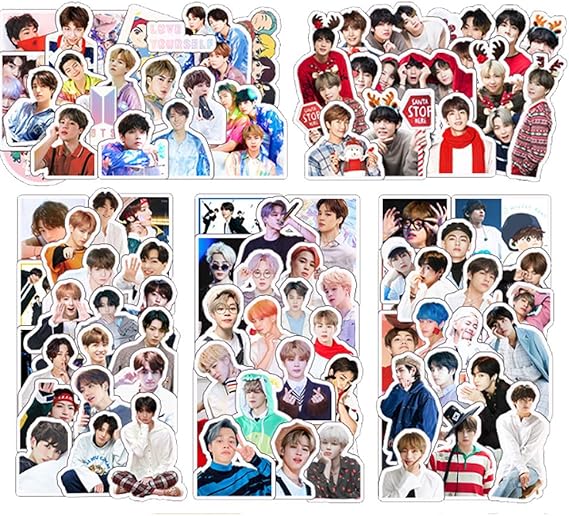 amazoncom 100pcs bts sticker cartoon poster laptop sticker kpop