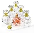Foraineam 6 Pack 50ML / 1.7oz Glass Spray Bottles Pumpkin Shape Refillable Fine Mist Spray Perfume Bottle, Empty Crystal Glass Fragrance Atomizer Bottle with Droppers and Funnels
