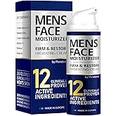 PENEBELLA Mens Face Moisturizer - Deep Hydrating & Anti Aging Mens Lotion | Made in Europe | Vitamin C+E, Elastin, Hyaluronic 4D - Face Cream for Daily Use - Eye, Face & Neck Skin Care