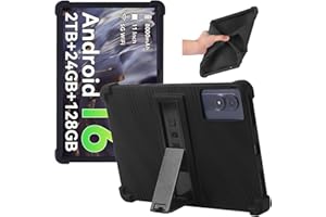 Zenrich Silicone Case for TABWEE T50 11 Inch 2025 Tablet, Case for T50 Android 16 Octa-Core 11" Tablet with Kickstand, Black