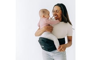 Tushbaby The Original Premium Quality Hip Seat Carrier – Safety-Certified Baby & Toddler Carrier with Secure Safety Buckles, No-Flimsy-Foam Design, Storage Pockets & Nursing Pillow. 0–3 yrs
