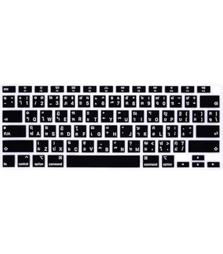 186カスタム品！タイ語対応キーボードバッテリーMAX Mac air 16GB Amazon.com: Thai Language Keyboard Skin Compatible for MacBook Neo