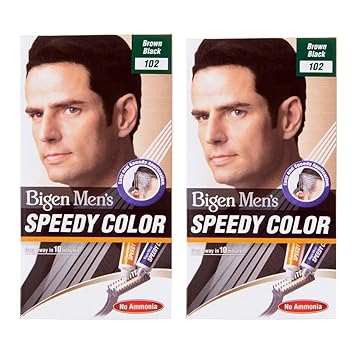 Bigen Men's Speedy Color, Brown Black 102 (40g + 40g) 2 Pc Combo Offer Pack
