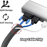 Annex Black Cable Tidy Sleeve 10ft Expandable 1/2 to 1 Inch Braided view 2