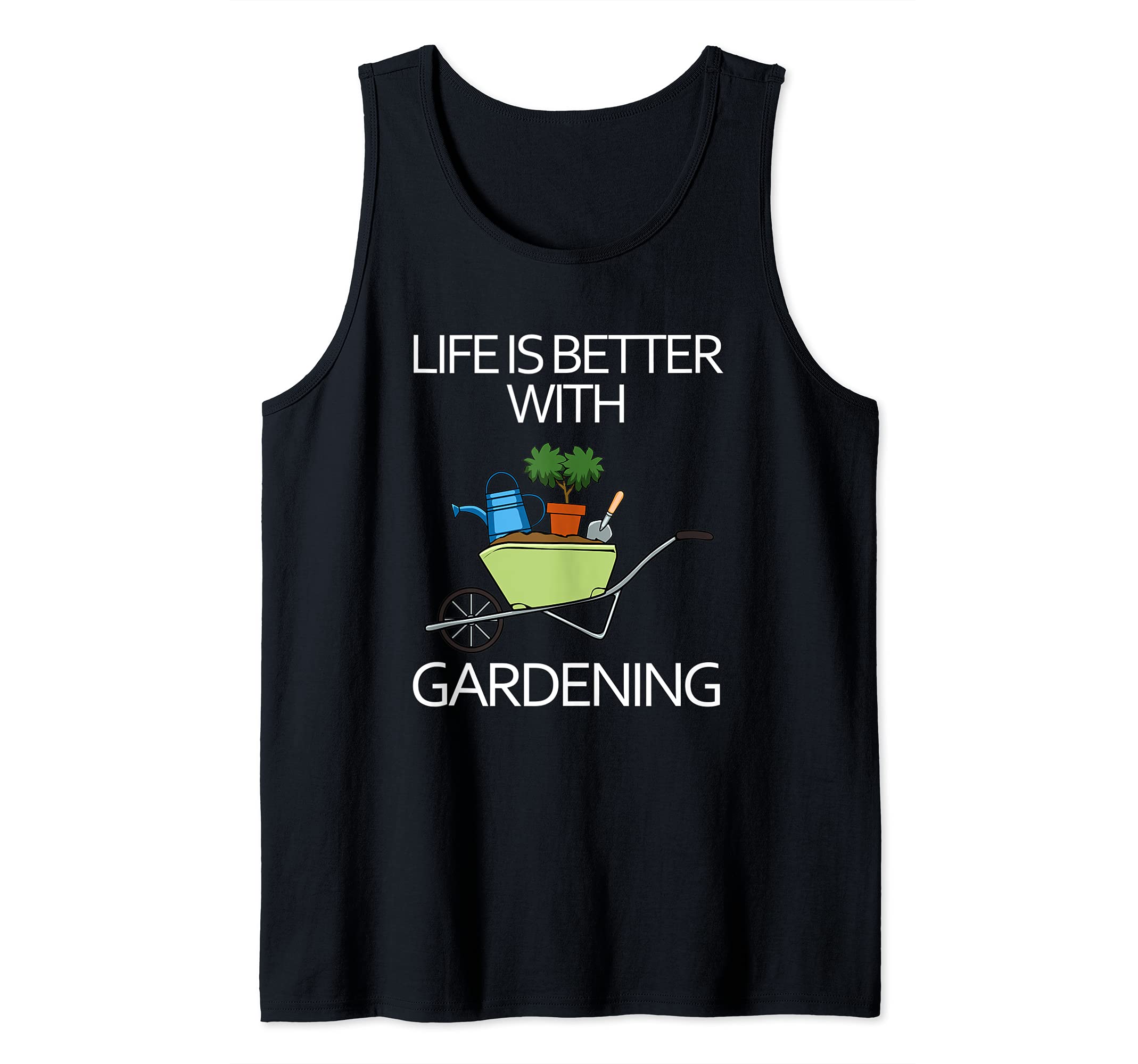 Life With Gardening Ironic Gardener Tools Tank Top